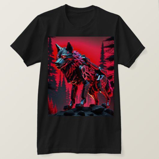 Mecha Wolf T-shirt (Design voorkant)