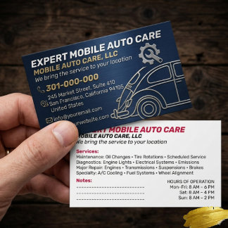 Mechani Service Auto Reparatie & Auto AC Specialis Visitekaartje