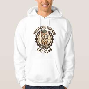 Mechanic Garage Kat POD Vector Kunst - Mechanic Ga Hoodie