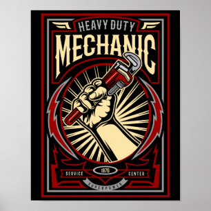 Mechanic Garage Mancave Poster