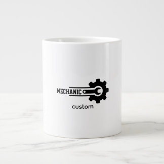 Mechanic Gear Logo – Automotive & Werkplaatsontwer Extra Grote Beker