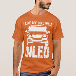 Mechanic grap auto werkplaats olie retro t-shirt