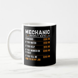 Mechanic Hourly Rate Funny Car Mechanic Gift Koffiemok