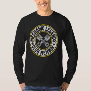 Mechanic Legends Club Lid Auto Man Garage Papa Ik T-shirt