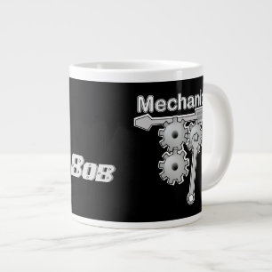 Mechanic Naam Versnellingen en Gereedschap Grote Koffiekop