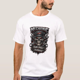Mechanic Skull Death Before Dishonor Dark Tee T-shirt