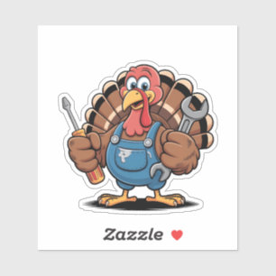Mechanic Squad Turkije Thanksgiving Gobbler Sticker