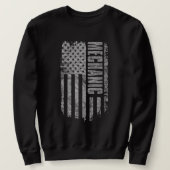 Mechanic USA Flag Distressed design Trui (Design voorkant)