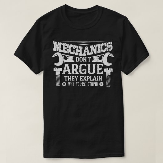 Mechanic Work Repairman Costume Mechanical Worker  T-shirt (Design voorkant)