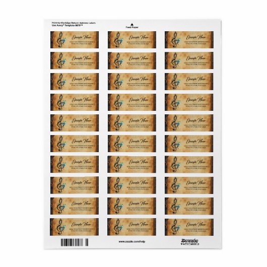 Mechanical  clef etiket (Full Sheet)