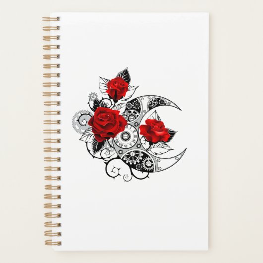 Mechanical Crescent with Red Roses (Devant)