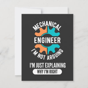 Mechanical Engineer, Mechanical Engineering Bedankkaart