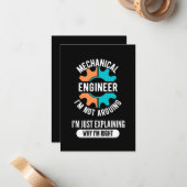 Mechanical Engineer, Mechanical Engineering Notitiekaartje (Voorkant / Achterkant in situ)