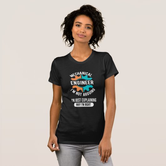 Mechanical Engineer, Mechanical Engineering T-shirt (Voorkant volledig)