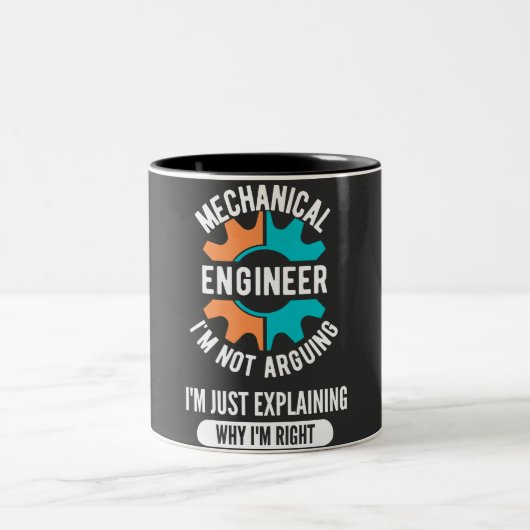 Mechanical Engineer, Mechanical Engineering Tweekleurige Koffiemok (Center)