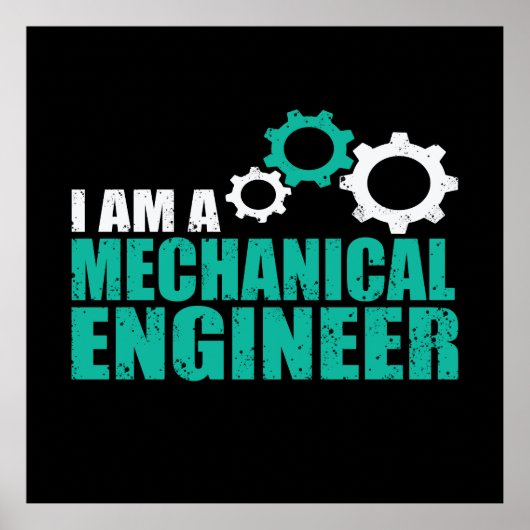 Mechanical Engineering Funny Engineer Poster (Voorkant)