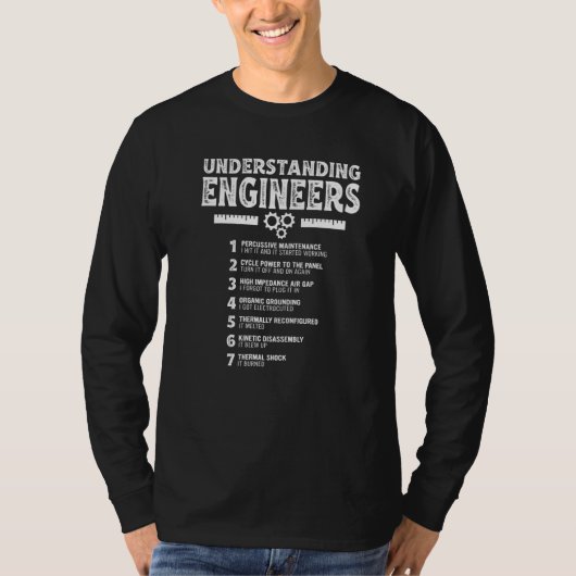 Mechanical Sarcastic Engineering Understanding En T-shirt (Voorkant)