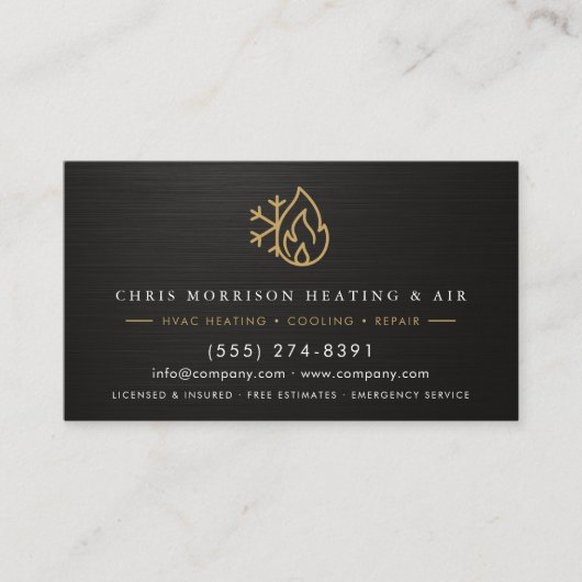 Mechanical Systems HVAC Tech QR Code Visitekaartje (Voorkant)