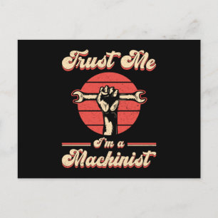 Mechanicien Machinist CNC Machinist Machine Cadeau Briefkaart