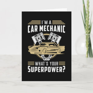 Mechanics Auto Mechanic Superpower Grappig cadeau  Kaart