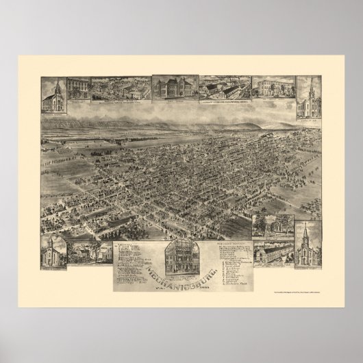 Mechanicsburg, PA Panoramic Map - 1903 Poster (Voorkant)