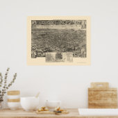 Mechanicsburg, PA Panoramic Map - 1903 Poster (Keuken)