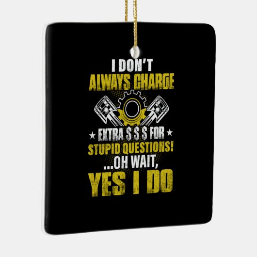 Mechanisch dat ik niet altijd mechanisch oplaadbaa keramisch ornament (Rechts)