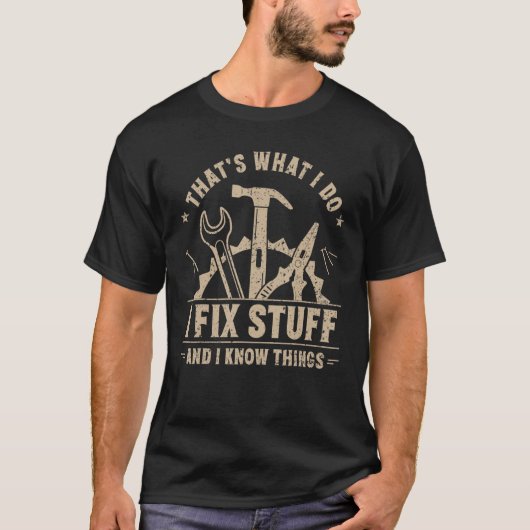 Mechanisch dat is wat ik doe als ik spullen vastma t-shirt (Voorkant)