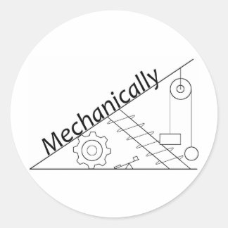 mechanisch geneigd ronde sticker