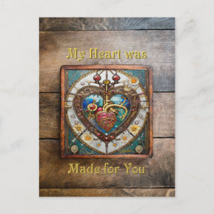Mechanisch Hart Anatomische Steampunk Serie Briefkaart