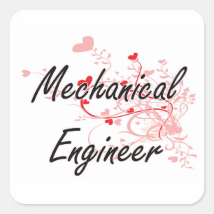 Mechanisch Ingenieur Artistiek Baanontwerp met Har Vierkante Sticker