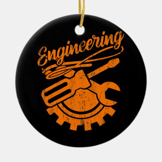 Mechanisch ingenieur Funny Engineering Tools Keramisch Ornament (Voorkant)