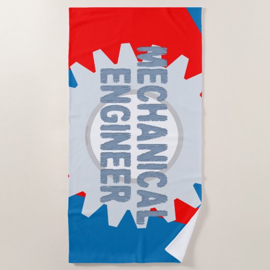 Mechanisch Ingenieur Kleurenblok Strandlaken (Voorkant)