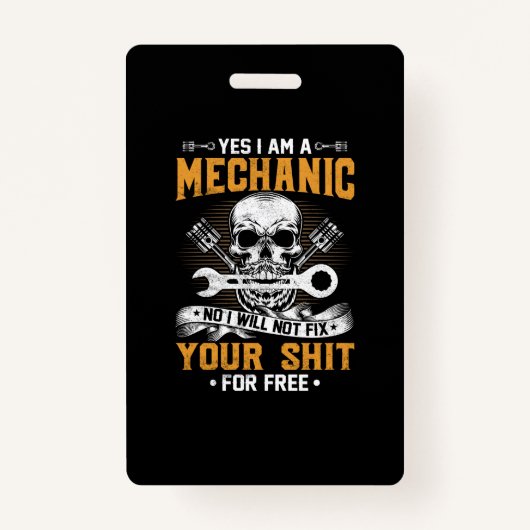 Mechanisch ja, ik ben een mechanisch badge (Voorkant)