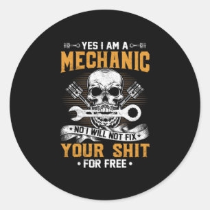Mechanisch ja, ik ben een mechanisch ronde sticker