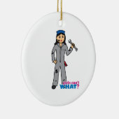 Mechanisch meisje - Middelgroot Keramisch Ornament (Rechts)