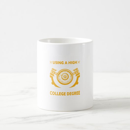 Mechanisch met een middelbaar diploma magische mok (Center)