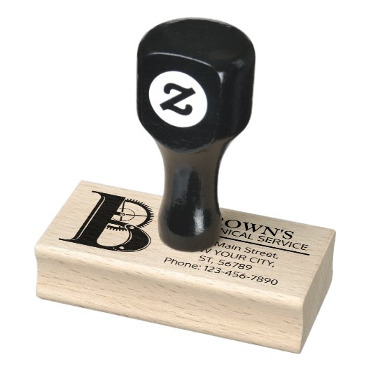  mechanisch monogram. INITIAAL B Rubberstempel (Stempel)