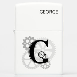 mechanisch monogram. Initiaal "G"