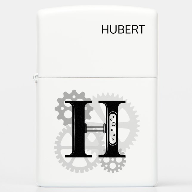  mechanisch monogram. Initiaal "H" (Voorkant)