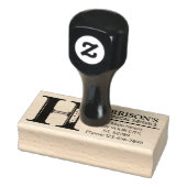  mechanisch monogram. Initiaal "H" Rubberstempel (Stempel)