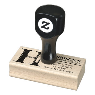  mechanisch monogram. Initiaal "H" Rubberstempel