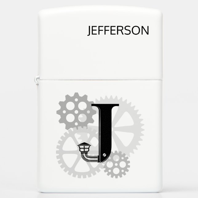  mechanisch monogram. Initiaal "J" (Voorkant)