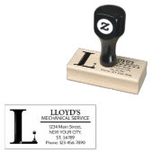  mechanisch monogram. Initiaal "L" Rubberstempel (Gestempeld)