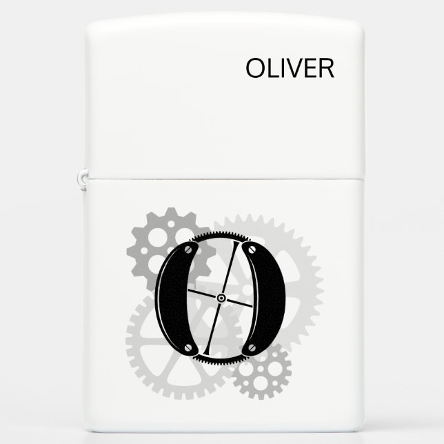  mechanisch monogram. Initiaal "O" (Voorkant)
