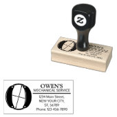  mechanisch monogram. Initiaal "O" Rubberstempel (Gestempeld)