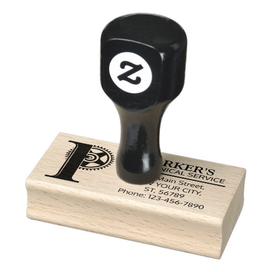  mechanisch monogram. INITIAAL P Rubberstempel (Stempel)
