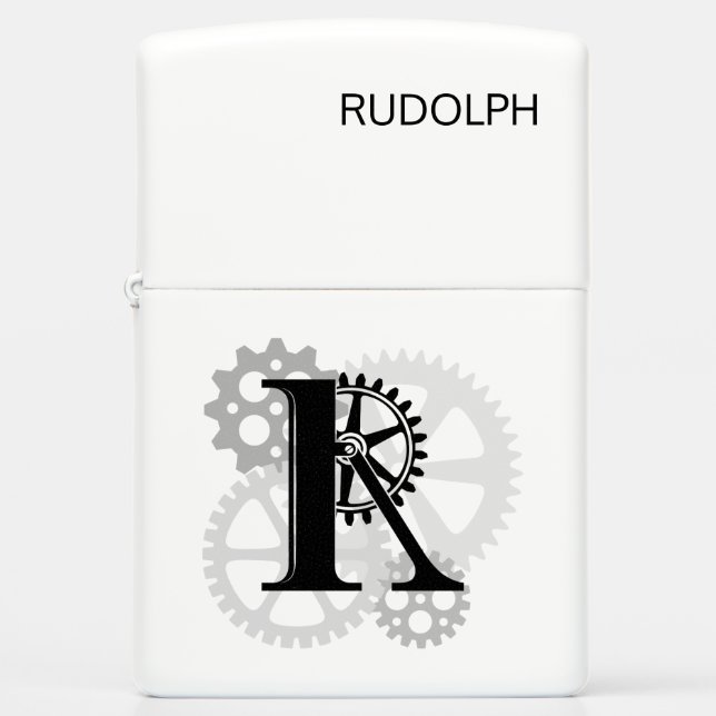  mechanisch monogram. INITIAAL R (Voorkant)