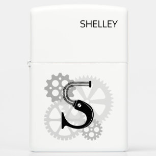 mechanisch monogram. Initiaal "S"