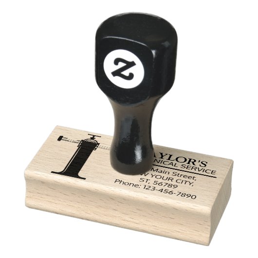  mechanisch monogram. Initiaal "T" Rubberstempel (Stempel)
